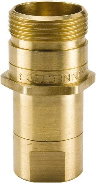 Parker - 1-1/2 FNPT Brass Hydraulic Hose Female Pipe Thread Nipple - 2,500 psi, 100 GPM - Americas Industrial Supply