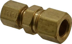 Parker - 3/8 x 1/4" OD, Brass Reducer - -65 to 250°F, Comp x Comp Ends - Americas Industrial Supply