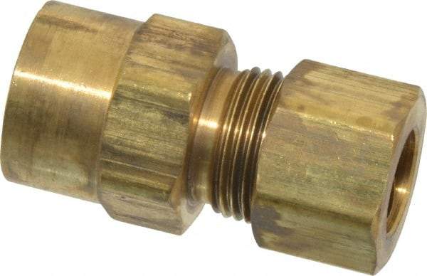 Parker - 3/8" OD, Brass Female Connector - 200 Max Working psi, -65 to 250°F, Comp x FNPT Ends - Americas Industrial Supply