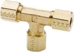 Parker - 5/8" OD, Brass Union Tee - 150 Max Working psi, -65 to 250°F, Comp x Comp x Comp Ends - Americas Industrial Supply