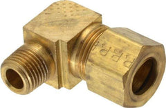 Parker - 3/8" OD, Brass Male Elbow - 200 Max Working psi, -65 to 250°F, Comp x MNPT Ends - Americas Industrial Supply