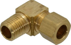 Parker - 3/8" OD, Brass Male Elbow - 200 Max Working psi, -65 to 250°F, Comp x MNPT Ends - Americas Industrial Supply