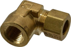 Parker - 3/8" OD, Brass Female Elbow - 200 Max Working psi, -65 to 250°F, Comp x FNPT Ends - Americas Industrial Supply