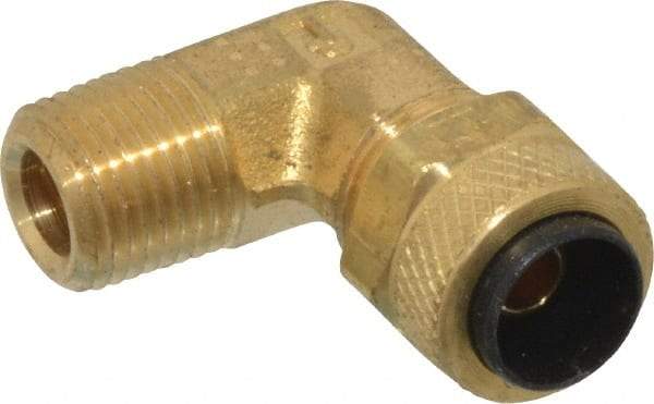 Parker - 5/16" OD, Brass Male Elbow - 150 Max Working psi, 0 to 150°F, Comp x MNPT Ends - Americas Industrial Supply