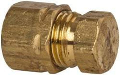 Parker - 1/4" OD, Brass Plug - 1,400 Max Working psi, -65 to 250°F, - Americas Industrial Supply