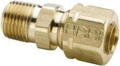 Parker - 3/4" OD, Brass Male Connector - 550 Max Working psi, -65 to 250°F, Comp x MNPT Ends - Americas Industrial Supply