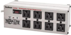 Tripp-Lite - 8 Outlets, 120 VAC15 Amps, 25' Cord, Power Outlet Strip - Floor, Keyhole Mount, 5-15 NEMA Configuration, 3-1/2" Strip - Americas Industrial Supply