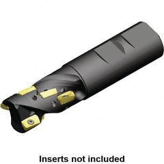 Kennametal - 32mm Cut Diam, 44.78mm Max Depth of Cut, 32mm Shank Diam, 115mm OAL, Indexable Square Shoulder Helical End Mill - ED.T 10T3.. Inserts, Weldon Shank, 0° Lead Angle, Through Coolant, Series Mill 1-10 - Americas Industrial Supply