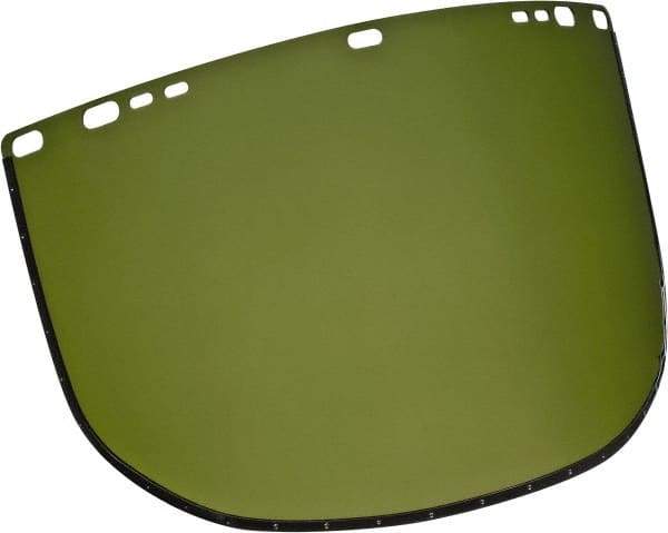 Jackson Safety - Green Acetate Face Shield - 9" High x 15-1/2" Wide x 1.01mm Thick, Compatible with Jackson 170-B Headgear - Americas Industrial Supply