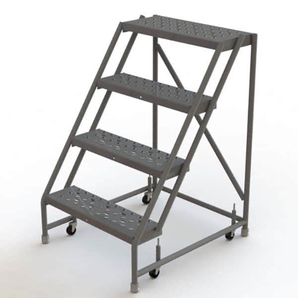 TRI-ARC - Rolling & Wall Mounted Ladders & Platforms Type: Rolling Warehouse Ladder Style: Rolling Platform Ladder - Americas Industrial Supply