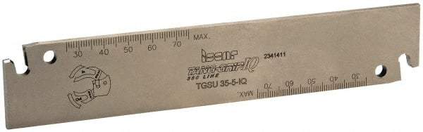 Iscar - 1.378" Blade Height, 0.157" Blade Width, 7.087" OAL, Neutral Cut, Single End Indexable Cut-Off Blade - TGSU Blade, Tang-GripIQ Series - Americas Industrial Supply