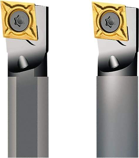 Seco - 10mm Min Bore Diam, 125mm OAL, 8mm Shank Diam, A-SCLC Indexable Boring Bar - 12mm Max Bore Depth, CC.. 0602.. Insert, Screw Holding Method - Americas Industrial Supply