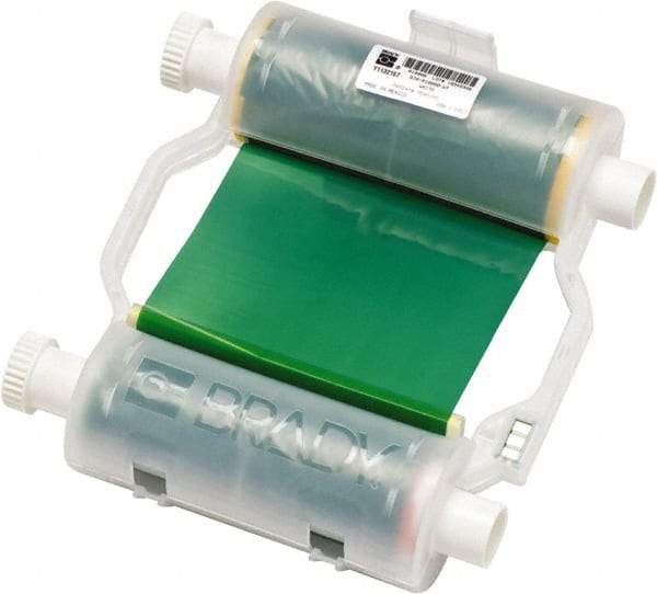 Brady - 4.33" Wide x 2,400" Long, Green Resin Ribbon Printer Ribbon - For BBP30 Label Printer, BBP33 Label Printer, BBP35 Multicolor Sign & Label Printer, BBP37 Color & Cut Sign & Label Printer, BradyPrinter S3100, BBP31 Sign & Label Printer - Americas Industrial Supply