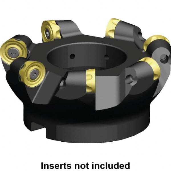 Kennametal - 180mm Cut Diam, 10mm Max Depth, 60mm Arbor Hole, 9 Inserts, RCGX 2006... Insert Style, Indexable Copy Face Mill - KSRM Cutter Style, 10,700 Max RPM, 63mm High, Through Coolant, Series KSRM - Americas Industrial Supply