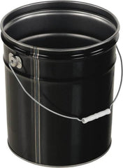 Vestil - 5 Gal Black Steel Pail - 13-3/8" High - Americas Industrial Supply