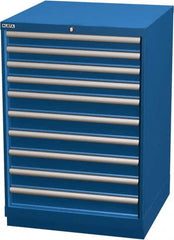 LISTA - 10 Drawer, Modular Storage Cabinet - Steel, 28-1/4" Wide x 28-1/2" Deep x 41-3/4" High, Blue - Americas Industrial Supply
