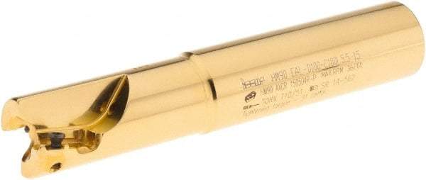 Iscar - 1" Cut Diam, 0.531" Max Depth of Cut, 1" Shank Diam, 5-1/2" OAL, Indexable Square Shoulder End Mill - Cylindrical Shank, 90° Lead Angle, Through Coolant, Series Helialu - Americas Industrial Supply