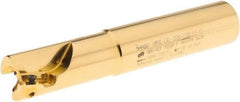 Iscar - 1" Cut Diam, 0.531" Max Depth of Cut, 1" Shank Diam, 5-1/2" OAL, Indexable Square Shoulder End Mill - Cylindrical Shank, 90° Lead Angle, Through Coolant, Series Helialu - Americas Industrial Supply
