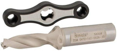 Iscar - 0.472 to 0.508" Diam, 3xD, 1.41" Max Depth, 5/8" Shank Diam, 3.97" OAL, Replaceable Tip Drill - IDK, IDM, IDN, IDP Insert, DSM Toolholder, Series ChamDrillJet - Americas Industrial Supply