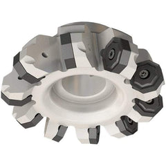 Iscar - 2.99" Cut Diam, 1" Arbor Hole, 0.217" Max Depth of Cut, 45° Indexable Chamfer & Angle Face Mill - 5 Inserts, ON.U 0806 Insert, Right Hand Cut, 5 Flutes, Series 16Mill - Americas Industrial Supply