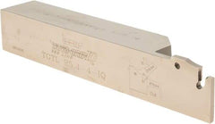 Iscar - External Thread, 1-1/4" Max Depth of Cut, 0.146" Min Groove Width, 5.905" OAL, Left Hand Indexable Grooving Cutoff Toolholder - 1" Shank Height x 1" Shank Width, TAG Insert Style, TGT Toolholder Style, Series Tang-GripIQ - Americas Industrial Supply