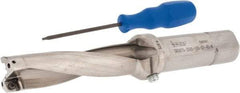 Iscar - 3-1/2" Max Drill Depth, 4xD, 7/8" Diam, Indexable Insert Drill - 1" Shank Diam, Whistle Notch Shank - Americas Industrial Supply
