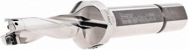 Iscar - 1.69" Max Drill Depth, 3xD, 9/16" Diam, Indexable Insert Drill - 3/4" Shank Diam, Straight Shank - Americas Industrial Supply