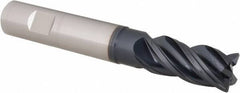 Iscar - 3/4", 4 Flute, Single End, Solid Carbide, Corner Chamfer End Mill - 5" OAL, 38° Helix, Right Hand Flute, 1-1/2" LOC, Right Hand Cut - Americas Industrial Supply