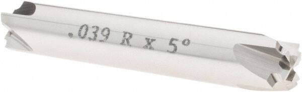 Value Collection - Corner Rounding End Mills - .039 R X 5 DEG CARB CREM, DE, 4 FL - Americas Industrial Supply