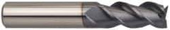 Guhring - 8mm, 16mm LOC, 8mm Shank Diam, 63mm OAL, 3 Flute, Solid Carbide Square End Mill - Single End, FIREX Finish, Spiral Flute, 45° Helix, Centercutting, Right Hand Cut, Right Hand Flute, Series 3741 - Americas Industrial Supply