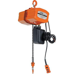 Vestil - 1 Ton Capacity, 17 FPM Lift Speed, 230 Volt, Electric Chain Hoist - 2.1 Output hp, 15' Max Lift - Americas Industrial Supply