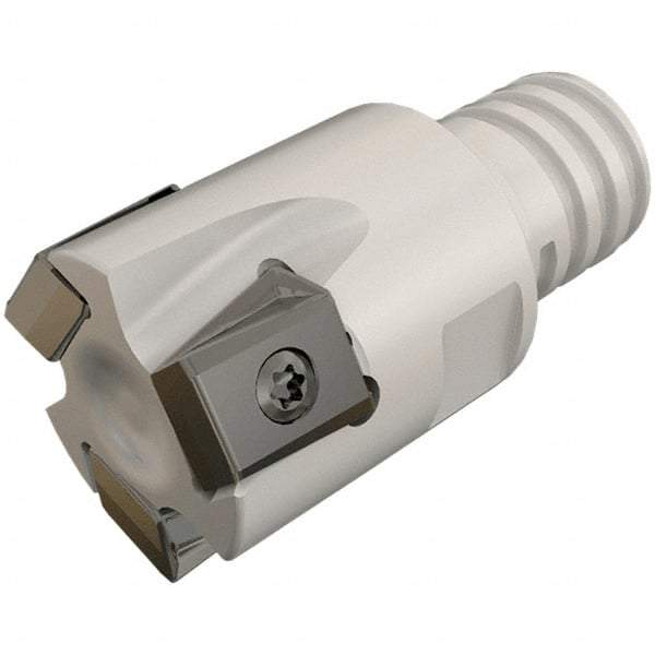 Iscar - 5/8" Cut Diam, 0.315" Max Depth of Cut, 0.78" OAL, Indexable Square Shoulder End Mill - T490 LN.T 0804 Inserts, T10 Modular Connection, 90° Lead Angle, Through Coolant, Series Helitang - Americas Industrial Supply