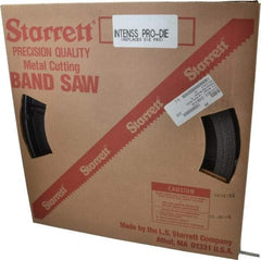 Starrett - 3/8" x 100' x 0.025" Bi-Metal Band Saw Blade Coil Stock - 8 to 12 TPI, Toothed Edge, Straight Form, Raker Set, No Rake Angle, Variable Pitch, Contour Cutting - Americas Industrial Supply