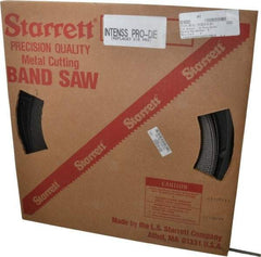 Starrett - 3/8" x 100' x 0.025" Bi-Metal Band Saw Blade Coil Stock - 10 to 14 TPI, Toothed Edge, Straight Form, Raker Set, No Rake Angle, Variable Pitch, Contour Cutting - Americas Industrial Supply