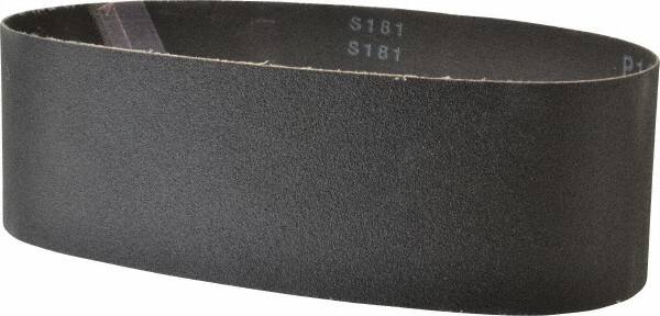 Made in USA - 3" Wide x 24" OAL, 120 Grit, Silicon Carbide Abrasive Belt - Silicon Carbide, Fine, Coated, X/Y Weighted Cloth Backing, Wet/Dry, Series S181 - Americas Industrial Supply