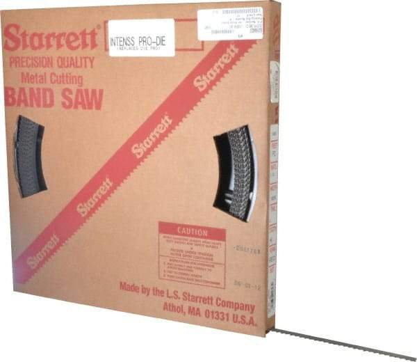 Starrett - 1/2" x 100' x 0.025" Bi-Metal Band Saw Blade Coil Stock - 4 TPI, Toothed Edge, Hook Form, Raker Set, Positive Angle, Constant Pitch, Contour Cutting - Americas Industrial Supply