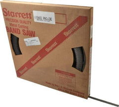 Starrett - 1/2" x 100' x 0.025" Bi-Metal Band Saw Blade Coil Stock - 6 TPI, Toothed Edge, Hook Form, Raker Set, Positive Angle, Constant Pitch, Contour Cutting - Americas Industrial Supply