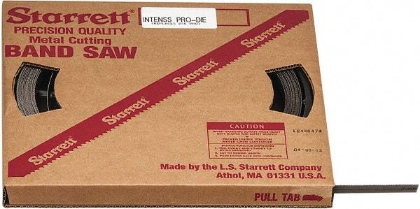 Starrett - 1/2" x 100' x 0.025" Bi-Metal Band Saw Blade Coil Stock - 10 to 14 TPI, Toothed Edge, Straight Form, Raker Set, No Rake Angle, Variable Pitch, Contour Cutting - Americas Industrial Supply