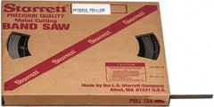 Starrett - 1/2" x 100' x 0.025" Bi-Metal Band Saw Blade Coil Stock - 10 to 14 TPI, Toothed Edge, Straight Form, Raker Set, No Rake Angle, Variable Pitch, Contour Cutting - Americas Industrial Supply