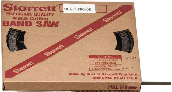 Starrett - 1/2" x 100' x 0.025" Bi-Metal Band Saw Blade Coil Stock - 14 to 18 TPI, Toothed Edge, Straight Form, Wavy Set, No Rake Angle, Variable Pitch, Contour Cutting - Americas Industrial Supply