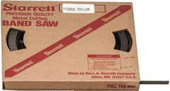 Starrett - 1/2" x 100' x 0.025" Bi-Metal Band Saw Blade Coil Stock - 14 to 18 TPI, Toothed Edge, Straight Form, Wavy Set, No Rake Angle, Variable Pitch, Contour Cutting - Americas Industrial Supply