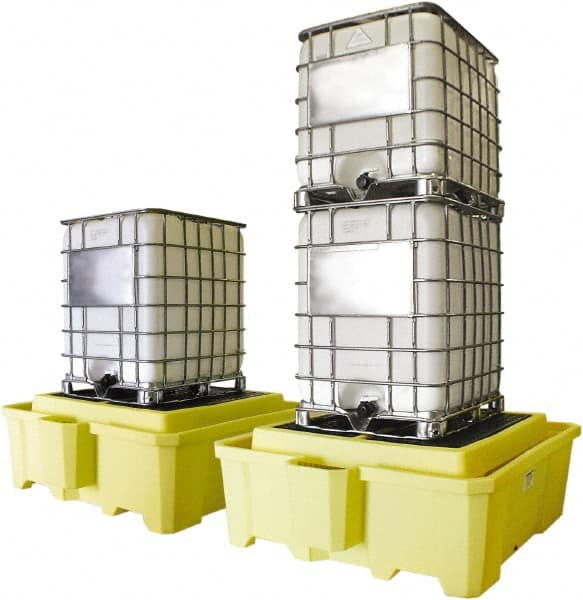 Enpac - IBC Sumps, Platforms & Decks Type: IBC Pallet w/Drain Number of Totes: 2 - Americas Industrial Supply