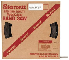 Starrett - 1/2" x 100' x 0.035" Bi-Metal Band Saw Blade Coil Stock - 6 to 10 TPI, Toothed Edge, Hook Form, Raker Set, Positive Angle, Variable Pitch, Contour Cutting - Americas Industrial Supply