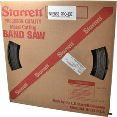Starrett - 1/2" x 100' x 0.035" Bi-Metal Band Saw Blade Coil Stock - 8 to 12 TPI, Toothed Edge, Straight Form, Raker Set, No Rake Angle, Variable Pitch, Contour Cutting - Americas Industrial Supply