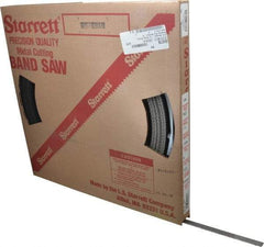 Starrett - 1/2" x 100' x 0.035" Bi-Metal Band Saw Blade Coil Stock - 10 TPI, Toothed Edge, Straight Form, Raker Set, No Rake Angle, Constant Pitch, Contour Cutting - Americas Industrial Supply