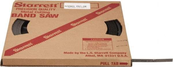 Starrett - 1/2" x 100' x 0.035" Bi-Metal Band Saw Blade Coil Stock - 10 to 14 TPI, Toothed Edge, Straight Form, Raker Set, No Rake Angle, Variable Pitch, Contour Cutting - Americas Industrial Supply