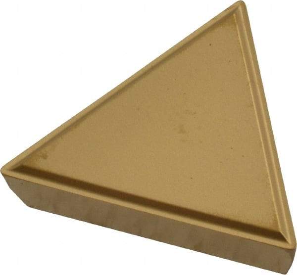 Kennametal - TPGF431 K Grade KC850 Carbide Turning Insert - TiC/TiCN/TiN Finish, 60° Triangle, 1/2" Inscr Circle, 3/16" Thick, 1/64" Corner Radius - Americas Industrial Supply