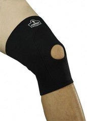 Ergodyne - Size S Neoprene Knee Support - 13 to 14 Inch Fit, Adjustable Strap Style, Open Knee with Front Padding, Black - Americas Industrial Supply