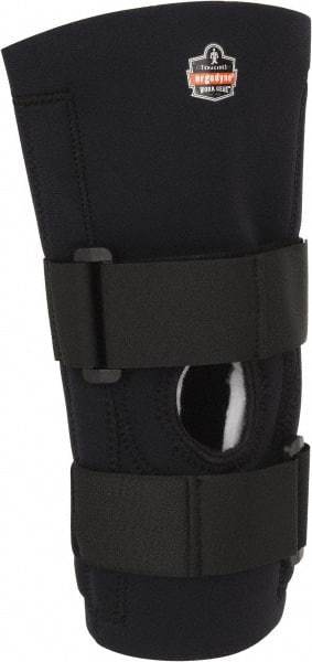 Ergodyne - Size M Neoprene Knee Support - 14 to 15 Inch Fit, Adjustable Strap Style, Open Knee with Front Padding, Black - Americas Industrial Supply