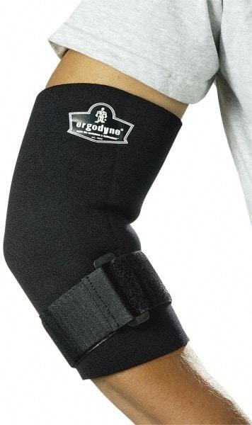 Ergodyne - Size M Neoprene Elbow Sleeve - 10 to 11 Inch, Adjustable Strap, Black - Americas Industrial Supply
